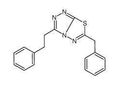 6-benzyl-3-(2-phenylethyl)-[1,2,4]triazolo[3,4-b][1,3,4]thiadiazole结构式