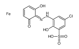 [5-chloro-3-[(2,6-dihydroxyphenyl)azo]-2-hydroxybenzenesulphonato(3-)]iron structure