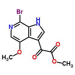 Methyl (7-bromo-4-methoxy-1H-pyrrolo[2,3-c]pyridin-3-yl)(oxo)acetate结构式