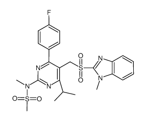 N-{4-(4-fluorophenyl)-6-isopropyl-5-[(1-methyl-1H-benzo[d]imidazol-2-ylsulfonyl)methyl]pyrimidin-2-yl}-N-methylmethanesulfonamide Structure