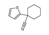 1-(thiophen-2-yl)cyclohexanecarbonitrile结构式