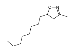 3-methyl-5-octyl-4,5-dihydro-1,2-oxazole结构式