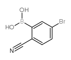 (5-Bromo-2-cyanophenyl)boronic acid structure