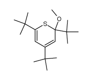 2,4,6-tri-tert-butyl-2-methoxy-2H-thiopyran Structure