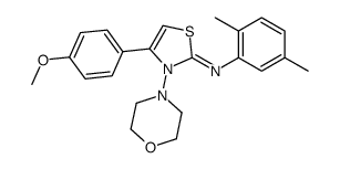 N-(2,5-dimethylphenyl)-4-(4-methoxyphenyl)-3-morpholin-4-yl-1,3-thiazol-2-imine Structure