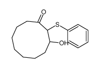 3-hydroxy-2-phenylsulfanylcyclodecan-1-one结构式