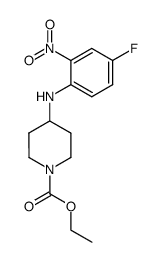 4-(4-fluoro-2-nitro-phenylamino)-piperidine-1-carboxylic acid ethyl ester结构式