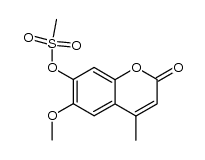 7-methanesulfonyloxy-6-methoxy-4-methyl-coumarin结构式