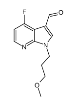 4-Fluoro-1-(3-methoxypropyl)-1H-pyrrolo[2,3-b]pyridine-3-carbalde hyde结构式