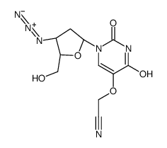 2-[1-[(2R,4S,5S)-4-azido-5-(hydroxymethyl)oxolan-2-yl]-2,4-dioxopyrimidin-5-yl]oxyacetonitrile Structure