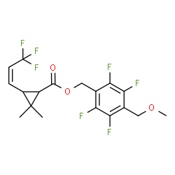 2,3,5,6-tetrafluoro-4-methoxymethylbenzyl 3-(3,3,3-trifluoro-1-propenyl)-2,2-dimethylcyclopropanecarboxylate结构式