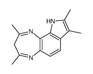 2,4,8,9-tetramethyl-3,10-dihydropyrrolo[3,2-i][1,5]benzodiazepine结构式