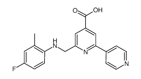 6-(((4-fluoro-2-methylphenyl)amino)methyl)-[2,4'-bipyridine]-4-carboxylic acid Structure