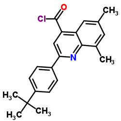 2-(4-tert-butylphenyl)-6,8-dimethylquinoline-4-carbonyl chloride structure