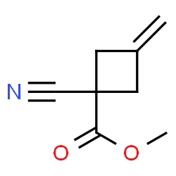 Cyclobutanecarboxylic acid, 1-cyano-3-methylene-, methyl ester (9CI) structure