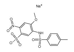 3-(N-p-toluenesulfonamido)-4-methoxy-6-nitrobenzensulfonic acid sodium salt Structure