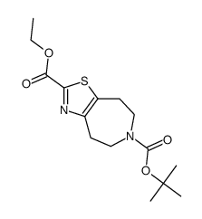 6-叔-丁基 2-乙基 7,8-二氢-4H-噻唑并[4,5-d]氮杂卓-2,6(5H)-二甲酸基酯结构式