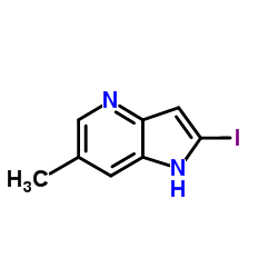 2-Iodo-6-methyl-1H-pyrrolo[3,2-b]pyridine结构式