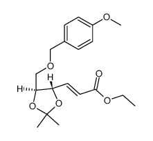 ethyl (E)-3-((4S,5S)-5-((4-methoxybenzyloxy)methyl)-2,2-dimethyl-1,3-dioxolan-4-yl)acrylate结构式