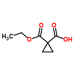 1,1-cyclopropanedicarboxylic acid monoethyl ester Structure