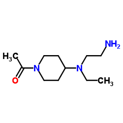 1-{4-[(2-Aminoethyl)(ethyl)amino]-1-piperidinyl}ethanone Structure