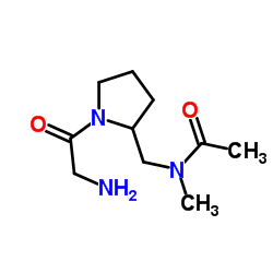 N-[(1-Glycyl-2-pyrrolidinyl)methyl]-N-methylacetamide结构式