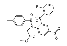 2'-Fluoro-2-[N-(methoxycarbonylmethyl)-N-(tosyl)-amino]-5-nitrobenzophenone Structure