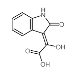 Acetic acid,2-(1,2-dihydro-2-oxo-3H-indol-3-ylidene)-2-hydroxy- structure