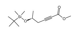 methyl (S)-(+)-5-tert-butyldimethylsiloxyhex-2-ynoate结构式