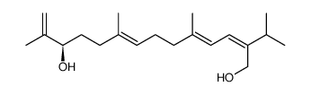 (R,2Z,4E,8E)-2-isopropyl-5,9,13-trimethyltetradeca-2,4,8,13-tetraene-1,12-diol结构式