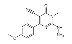 4-(4-methoxyphenyl)-2-hydrazino-1-methyl-5-cyano-6-oxo-1,6-dihydropyrimidine Structure