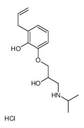 6-allyl-2-[2-hydroxy-3-[(1-methylethyl)amino]propoxy]phenol hydrochloride结构式