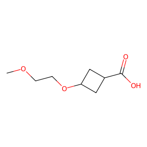 3-(2-methoxyethoxy)cyclobutane-1-carboxylic acid结构式