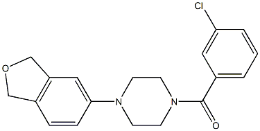 (3-chlorophenyl)(4-(1,3-dihydroisobenzofuran-5-yl)piperazin-1-yl)methanone Structure