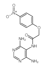 N-(4,6-diaminopyrimidin-5-yl)-2-(4-nitrophenoxy)acetamide结构式