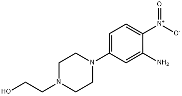 2-[4-(3-Amino-4-nitrophenyl)piperazin-1-yl]ethan-1-ol结构式