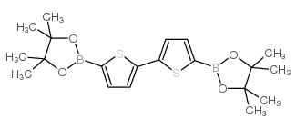 5,5'-双(4,4,5,5-四甲基-1,3,2-二氧杂环戊硼烷-2-基)-2,2'-bithiophene结构式