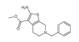 Thieno[2,3-c]pyridine-3-carboxylic acid, 2-amino-4,5,6,7-tetrahydro-6-(phenylmethyl)-, Methyl ester structure