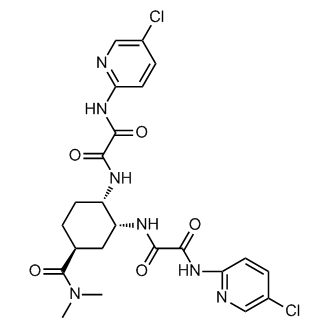 N1,N1'-((1S,2R,4S)-4-(二甲基氨基甲酰基)环己烷-1,2-二基)双(N2-(5-氯吡啶-2-基)草酰胺)(依度沙班杂质)结构式