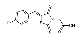 2-(5-(4-bromobenzylidene)-4-oxo-2-thioxothiazolidin-3-yl)acetic acid结构式