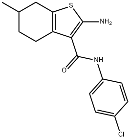 2-amino-n-(4-chlorophenyl)-6-methyl-4,5,6,7-tetrahydro-1-benzothiophene-3-carboxamide结构式