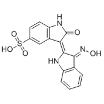 Indirubin-3'-monoxime-5-sulphonic acid structure