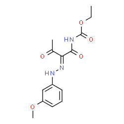 ETHYL N-(2-[2-(3-METHOXYPHENYL)HYDRAZONO]-3-OXOBUTANOYL)CARBAMATE Structure