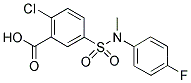 2-CHLORO-5-[(4-FLUORO-PHENYL)-METHYL-SULFAMOYL]-BENZOIC ACID structure