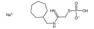 sodium,[2-amino-2-(cycloheptylmethylimino)ethyl]sulfanyl-hydroxyphosphinate结构式