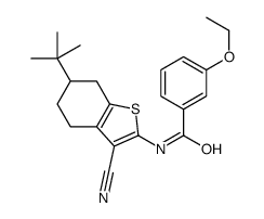 N-(6-tert-butyl-3-cyano-4,5,6,7-tetrahydro-1-benzothiophen-2-yl)-3-ethoxybenzamide Structure