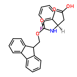 Fmoc-(R)-3-氨基-3-(2-氟苯基)丙酸结构式