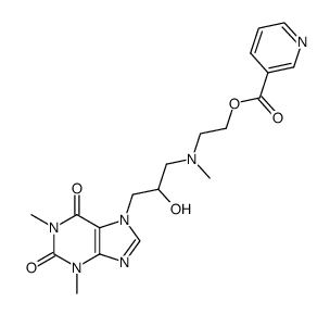 Nicotinic acid 2-[[2-hydroxy-3-(3,6-dihydro-1,3-dimethyl-2,6-dioxo-1H-purin-7(2H)-yl)propyl]methylamino]ethyl ester Structure