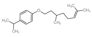 Benzene,1-[(3,7-dimethyl-6-octen-1-yl)oxy]-4-(1-methylethyl)- Structure