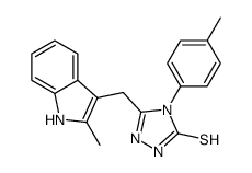 3-[(2-methyl-1H-indol-3-yl)methyl]-4-(4-methylphenyl)-1H-1,2,4-triazole-5-thione结构式